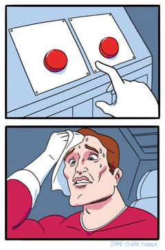 Two Buttons meme template